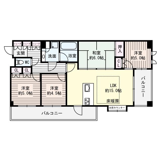 塚口町シティハウスの間取図
