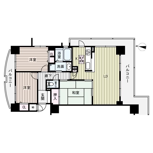 ネオハイツ北花田の間取図