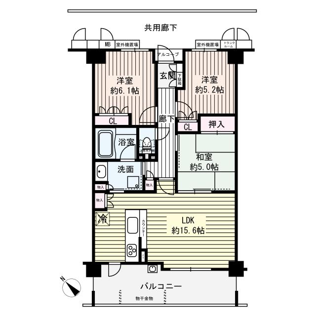 ジオ東園田町の間取図