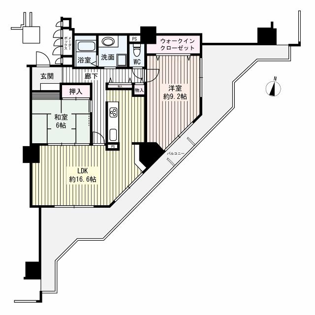 イーストコート8番街の間取図