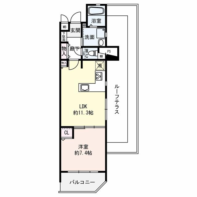 オーブラン芦屋伊勢町の間取図