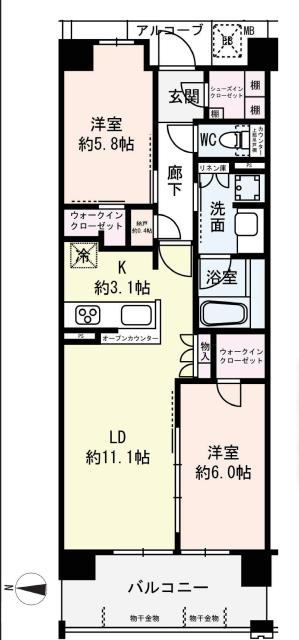 シエリア京都西大路の間取図