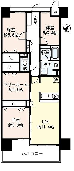 サンヴェールパルシティの間取図