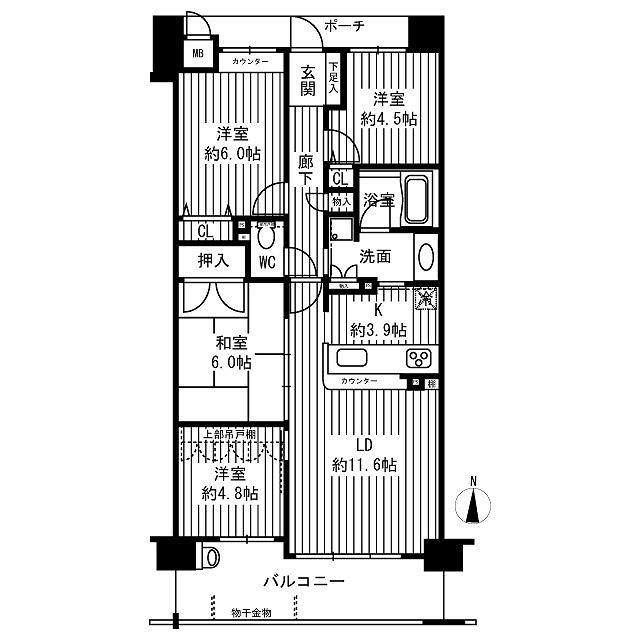 セルヴァ尼崎フォーシーズンの間取図