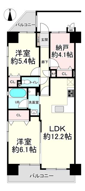 エクセル武庫川の間取図