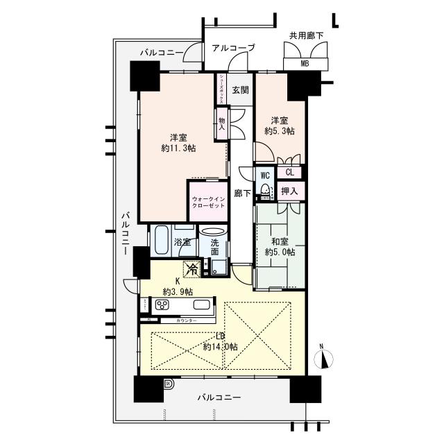 尼崎D.C.グランスクエアSOUTHの間取図