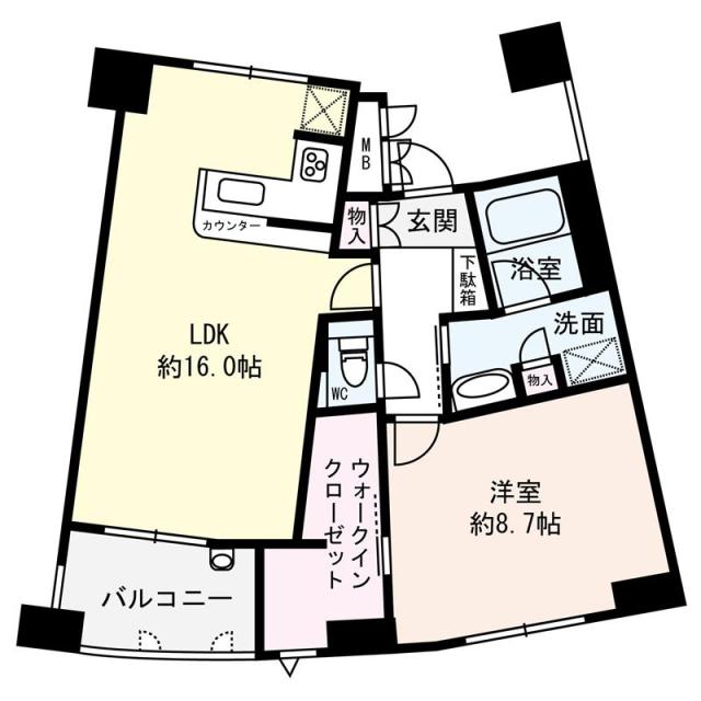 ディークラディア鶴見アクロスタワーの間取図