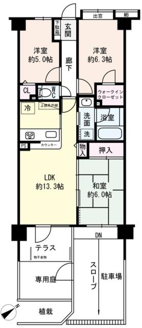 コスモ保土ヶ谷パークフォルムの間取図