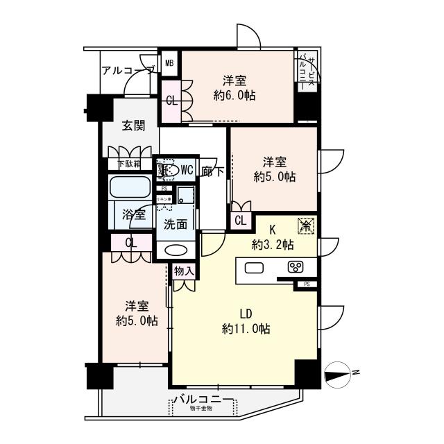 ユニハイム茨木永代町の間取図