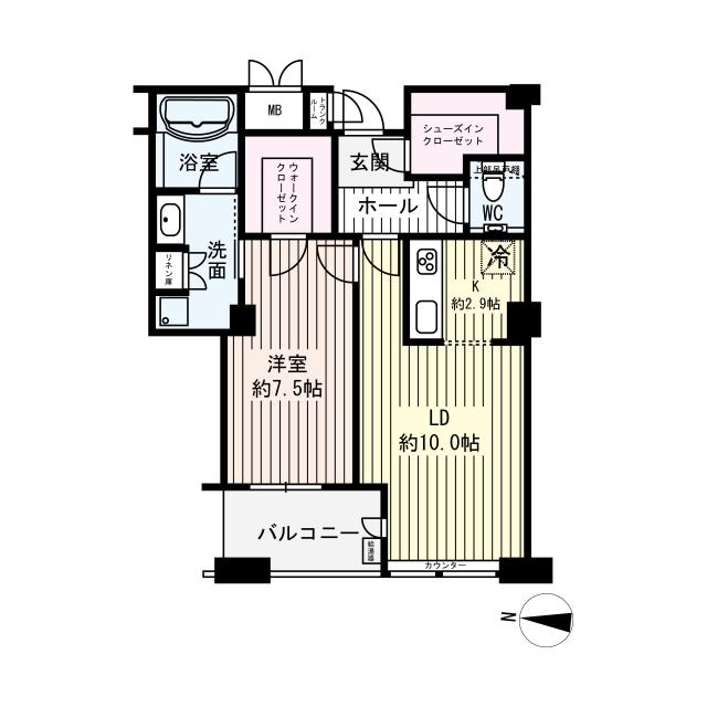 ディーグラフォート大阪N.Y.タワーHIGOBASHIの間取図