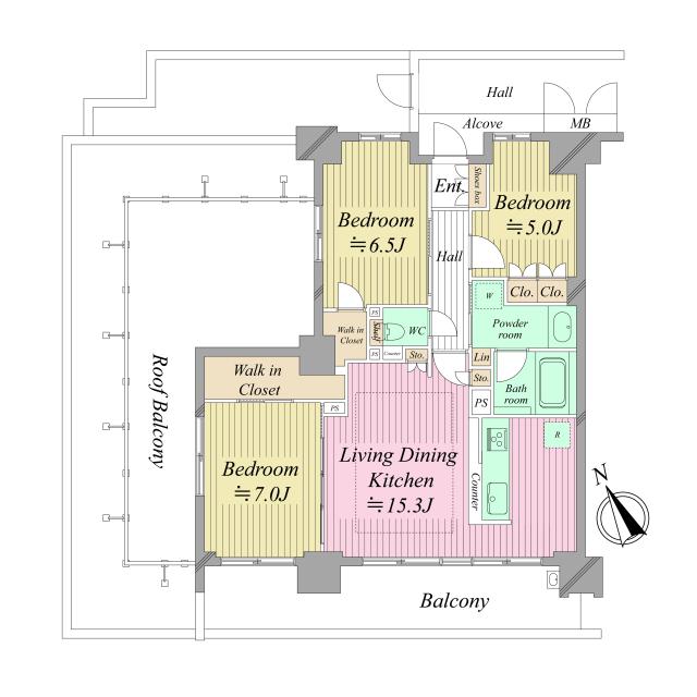 グランドパレス堺上野芝ザ・グランドガーデンの間取図