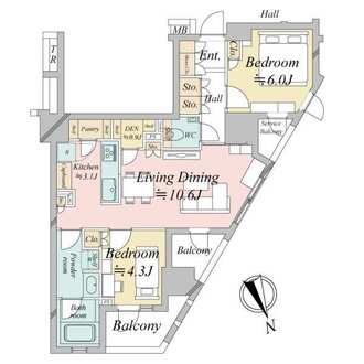 プレミスト三鷹の間取図