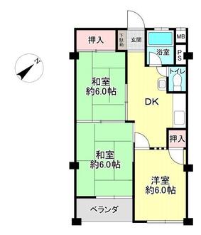 甲子園第６コーポラスの間取図