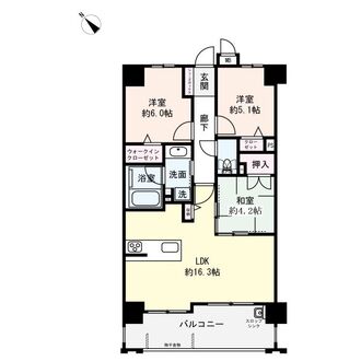 グランフォーレ南福岡レジデンスの間取図