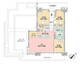 ザ・パークハウスオイコス新浦安の間取図