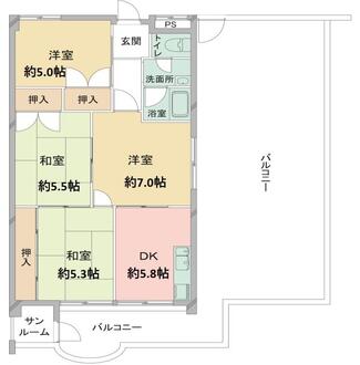 須磨浦ビラーの間取図