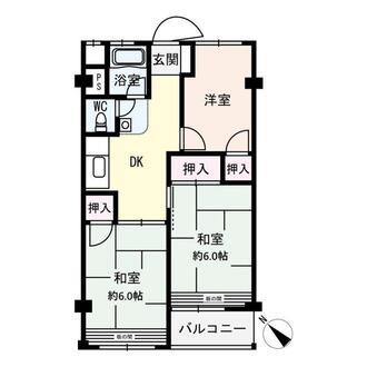 南千里第二コーポラスの間取図