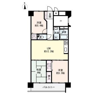 アンピール姪浜2の間取図