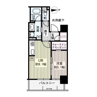 ブランズタワー・ウェリス心斎橋SOUTHの間取図