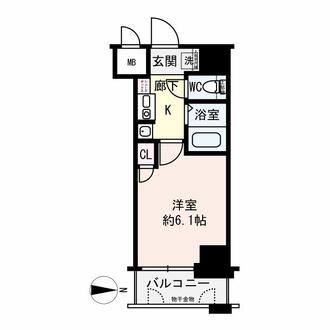 エステムコート新神戸エリタージュの間取図