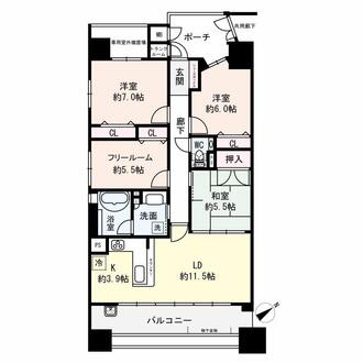 キングマンション大阪ベイの間取図