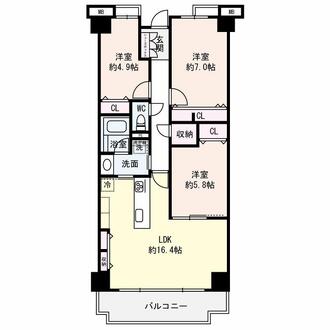 マイシティレックスマンション東灘コーストアヴェニューの間取図