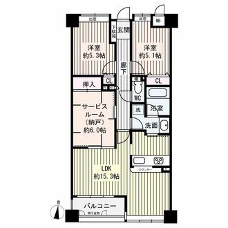 住吉本町ロジュマンの間取図