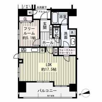 リベール北野シティタワーの間取図