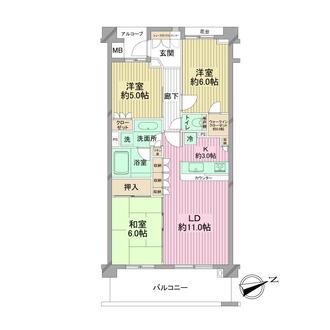 藤和シティホームズ金沢文庫ファインシティオの間取図