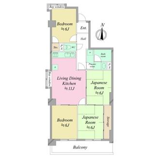 ユニーブル第2高針の間取図