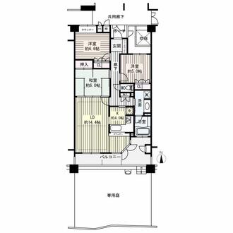 ローレルコート塚口町の間取図