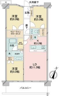 シティテラス横濱戸塚の間取図