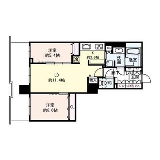 ローレルタワー難波の間取図