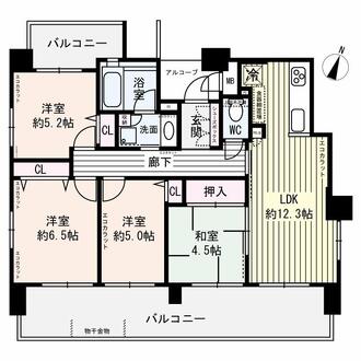 ワコーレ六甲渓桜館の間取図