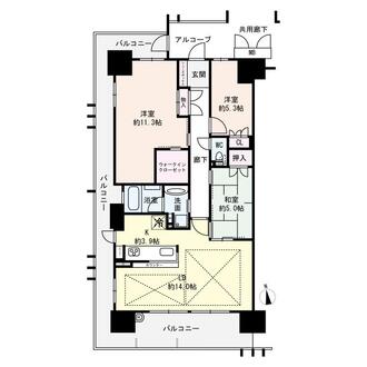 尼崎D.C.グランスクエアSOUTHの間取図