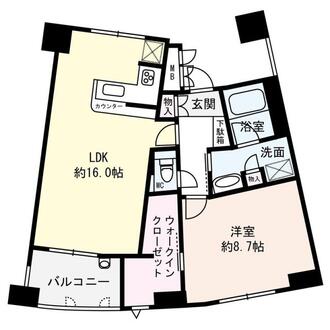 ディークラディア鶴見アクロスタワーの間取図