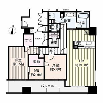 ウェリス・ジオ梅田レジデンスの間取図