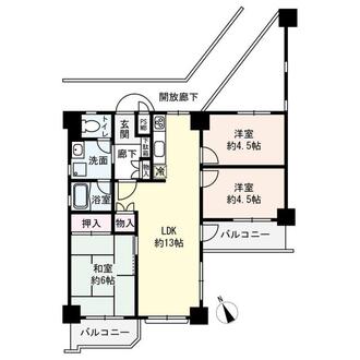 ドエル南塚口A棟の間取図