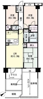 コスモ保土ヶ谷パークフォルムの間取図