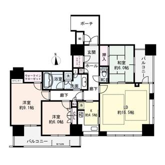 ディーグランセ上町台ハイレジデンスの間取図