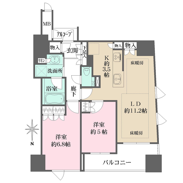 プラウド京都東洞院の間取図