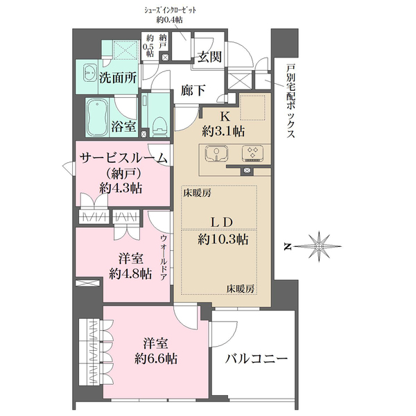 ザ・パークハウス堀川六角の間取図