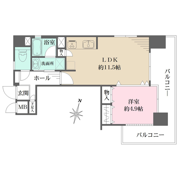 レジオン四条西洞院の間取図