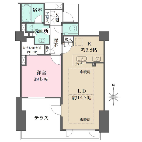 ザ・パークハウス御所西の間取図