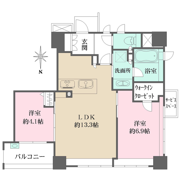 パークホームズ今出川の間取図