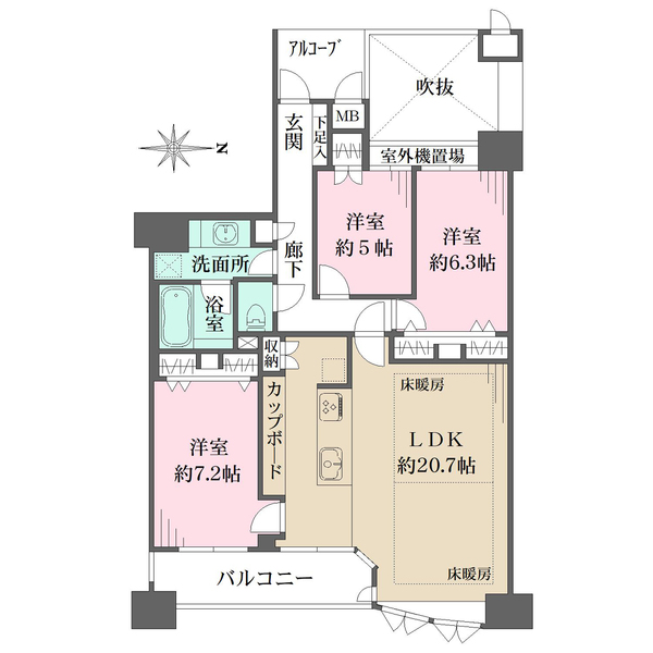 レスタージュ御池高瀬川の間取図