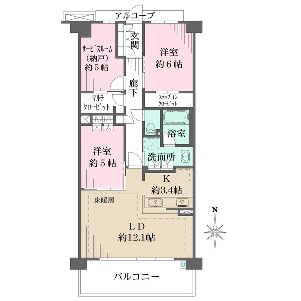 京都円町GRAND　PLACEの間取図