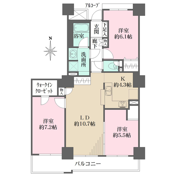 ウイング・ビューの間取図