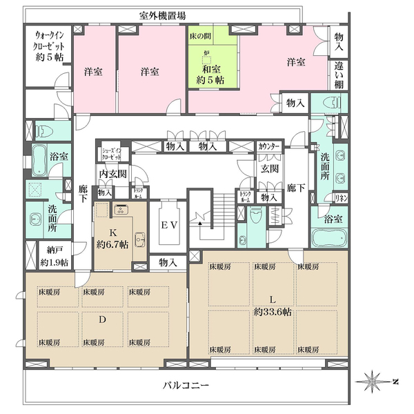ザ・パークハウス京都鴨川御所東の間取図