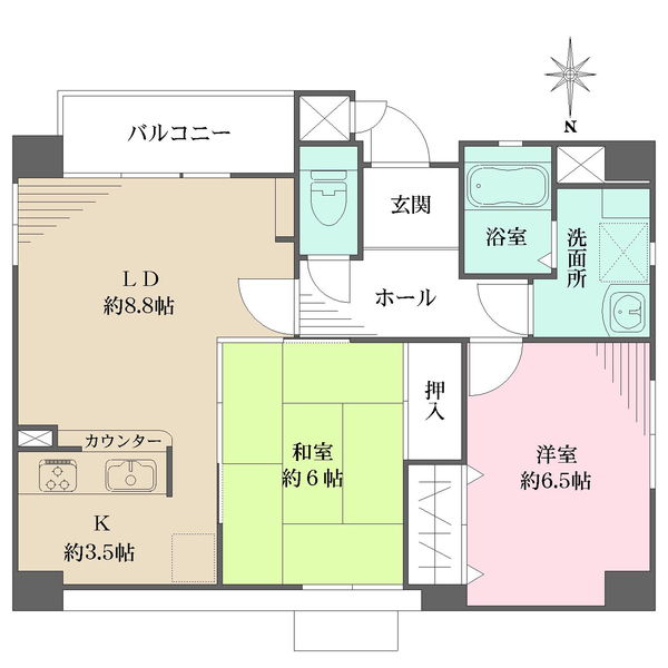 グローバル岡崎の間取図